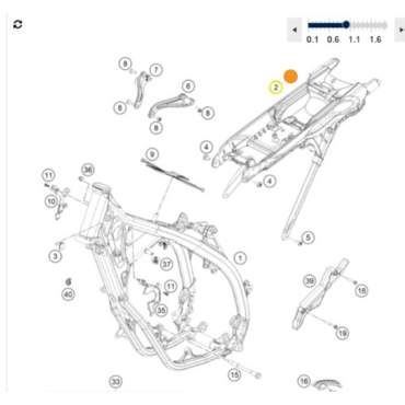 Husqvarna Subframe Задний подрамник Husqvarna TC FC 125 450 23-> TE FE 150 501 24-> ( A36003002000C1A ) - миниатюра 4
