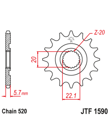 Звезда ведущая JTF1590.12