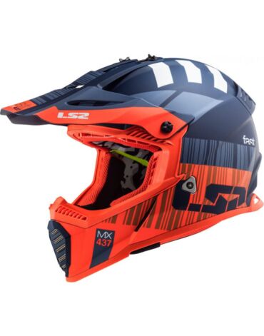 LS2 Шлем MX437 Fast XCODE Оранжево синий