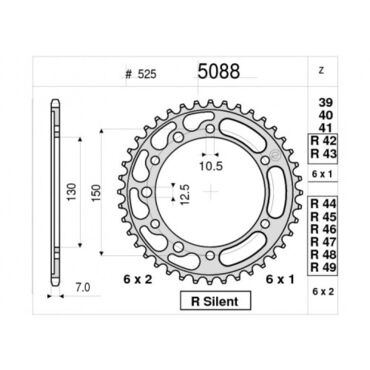 Звезда ведомая Ognibene 5088 R48 (JTR300.48) - миниатюра 1