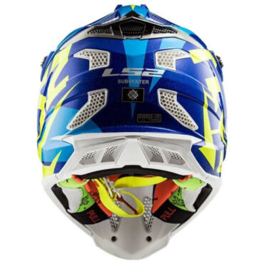 LS2 Мотошлем MX700 Subverter Evo Nible Бело Сине Желтый - миниатюра 4