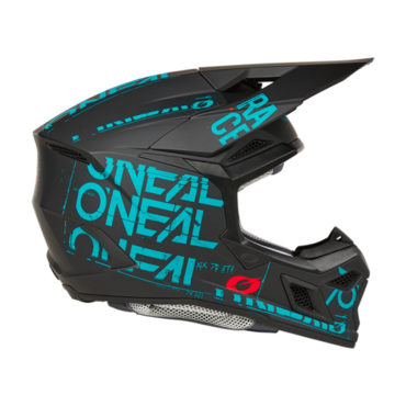 Oneal Шлем кроссовый 3Series Static черный бирюзовый - миниатюра 3
