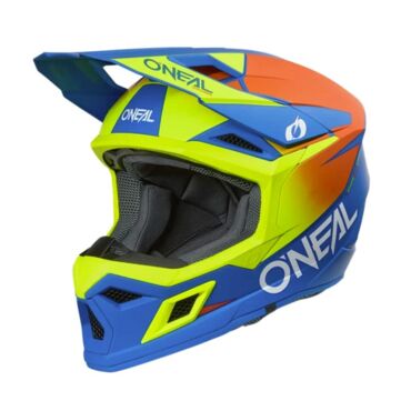 Oneal Шлем кроссовый детский 3Series Youth Solid синий / желтый - миниатюра 5