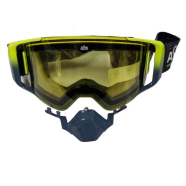 AiM Очки снегоходные с магнитной линзой и подогревом (PRO) 31 108 Accu Heated Yellow Grey Glossy - миниатюра 2