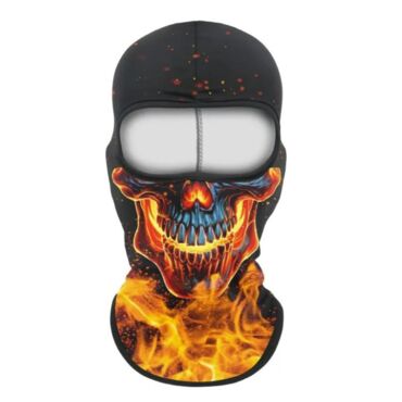 Scout Балаклава Funny face Skull on fire - миниатюра 1