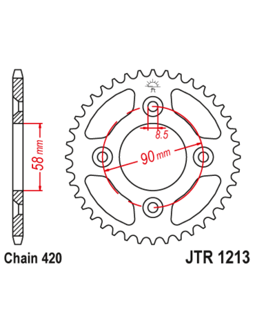 Звезда ведомая JTR1213 37