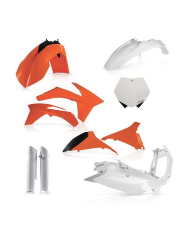 Комплект пластика KTM SX SX F (2011 2012) + коробка воздушного фильтра, Оранжевый белый