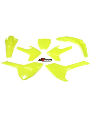 Комплект пластика Husqvarna TC125, FC250 FC350 FC450 2016 2018 FLO NEON YELLOW (Все модели кросс)