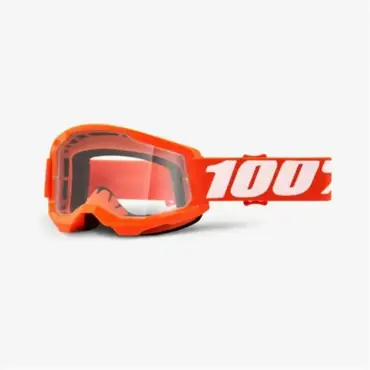 100% Очки Strata 2 Goggle Orange Clear leans - миниатюра 1