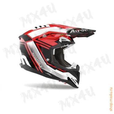 Кроссовый шлем Aviator 3 LEAGUE - Красный - миниатюра 2