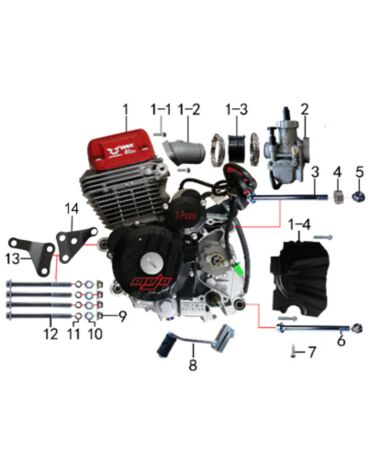 Двигатель в сборе 250cc ZS172FMM-7(CB250RL).123.2502