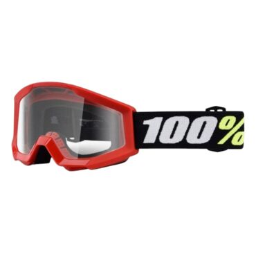 100% Очки детские Strata Mini Goggle Red Clear Lens 2025 - миниатюра 1