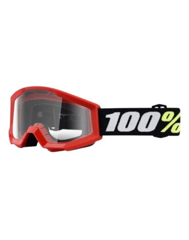 100% Очки детские Strata Mini Goggle Red Clear Lens 2025