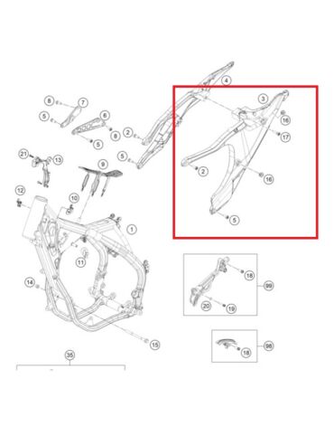 25103002144 - Подрамник левый Husqvarna (2020 2022)