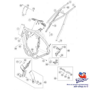 KTM Кожух ведущей звезды с крепежами SXF 250 13 15 SXF 350 11 15 EXCF 350 12 16 ( 77203096010 ) - миниатюра 2