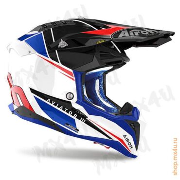 Шлем Aviator 3 Push - Сине\Красный - миниатюра 2