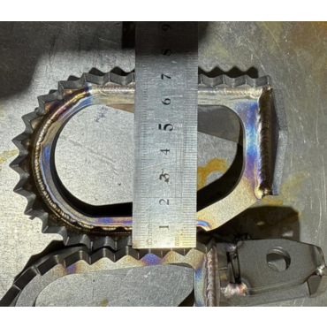 Ti Rex Подножки нержавейка НАЗАД 5мм, ВНИЗ 5мм на KTM 24гг EXC TBI // TRX 01 SS 0505 002 - миниатюра 2