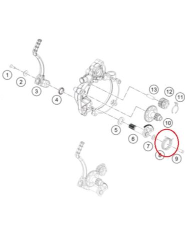 Возвратная пружина кикстартера SX50(c09), original