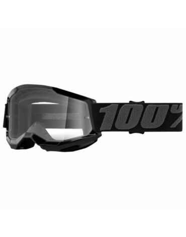 100% Очки подростковые Strata 2 Goggle Black Clear Lens