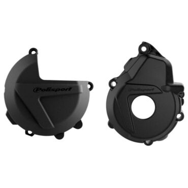 Polisport Kit Clutch+Ignition Black  Комплект защита крышки сцепления + зажигания ( черный )  KTM 250 350 EXCF XCFW 17 23 // HQV 250 350 FE 17 23 // 90982 - миниатюра 1
