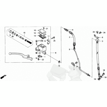 HONDA Болт крепления рычага тормоза XRV650 750 XL600 1000 NX650 ( 90114MN9006 ) - миниатюра 1