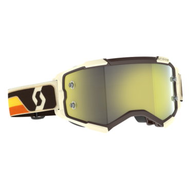 Scott Очки Fury deep brown beige yellow chrome works - миниатюра 3