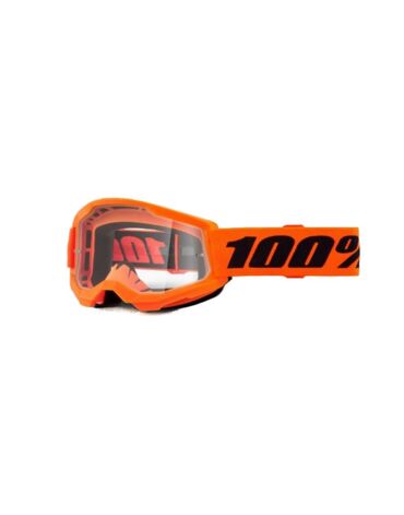 100% Очки подростковые Strata 2 Junior 2024 Neon Orange / Clear