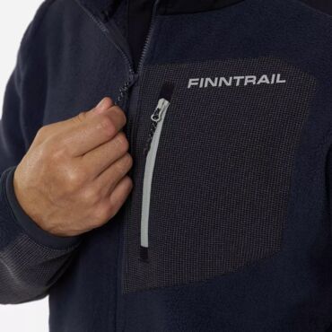 Finntrail Толстовка мужская флисовая Sherpa 1397 DarkGrey - миниатюра 3