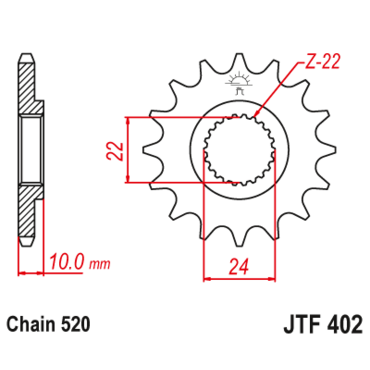 Звезда ведущая JTF402.14 - миниатюра 1