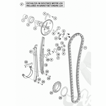 KTM вал декомпрессора для 690 R / Duke / SM 07 18 ( 75036016000 ) - миниатюра 3
