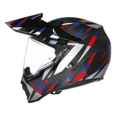 AGV Шлем AX9 E2206 V26 Steppa Carbon Red Blue - миниатюра 2