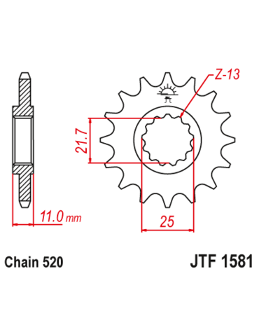 Звезда ведущая JTF1581.14