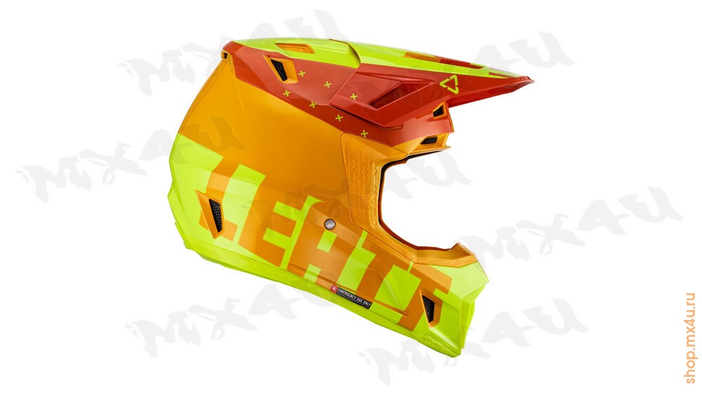 Кроссовый шлем Leatt Moto 7.5 Helmet Kit - Цитрус - фото 3
