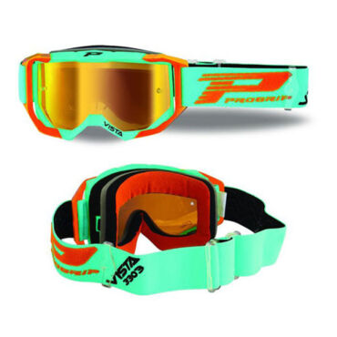 Маска кросс Progrip Vista 3303 383 FL линза 3349 ORANGE BILLIARD GREEN ORANGE + прозрачная линза + отрывные пленки - миниатюра 1