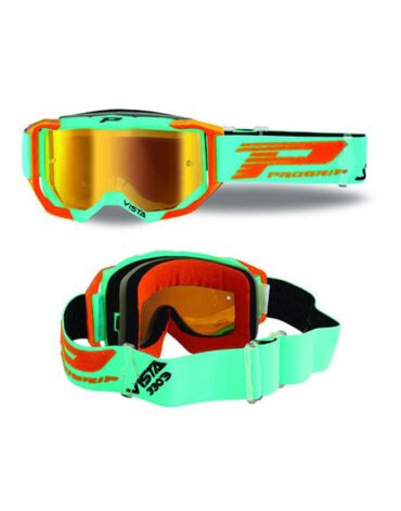 Маска кросс Progrip Vista 3303 383 FL линза 3349 ORANGE BILLIARD GREEN ORANGE + прозрачная линза + отрывные пленки