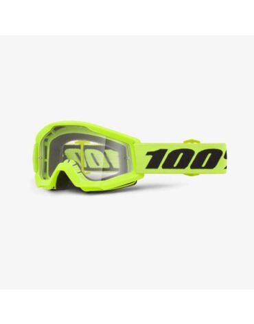 Очки для мотокросса детские 100% Strata Mini Yellow с прозрачной линзой