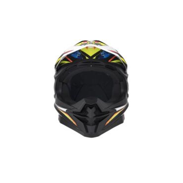 Desment Шлем кроссовый Raptor White Yellow Blue graphic - миниатюра 3