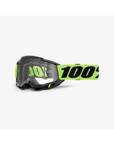 Очки подростковые 100% ACCURI 2 JUNIOR Goggle Neon Yellow - Clear Lens