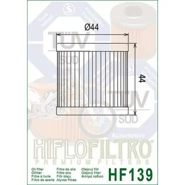 Фильтр масляный HF139 - миниатюра 2