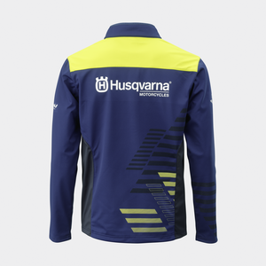 Толстовка Husqvarna TEAM SOFTSHELL JACKET, blue yellow (M, Взрослая  Повседневная) - миниатюра 1