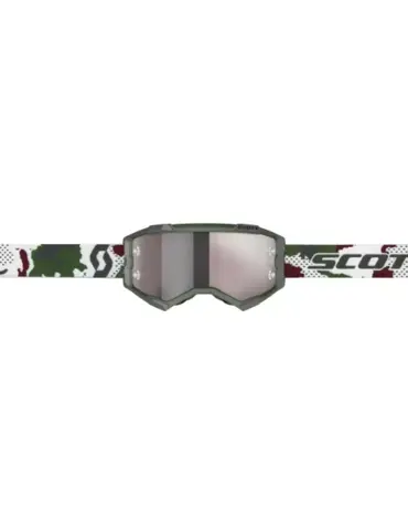 Scott Очки Fury dark green white silver chrome works