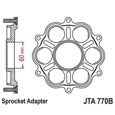 Крепление ведомой звезды алюминиевое JTA770B - миниатюра 1
