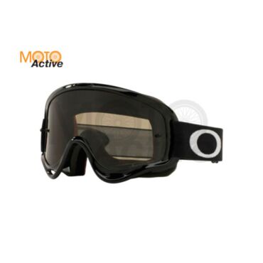 Очки для мотокросса детские OAKLEY O Frame XS Solid черные глянцевые / темно серая - миниатюра 1