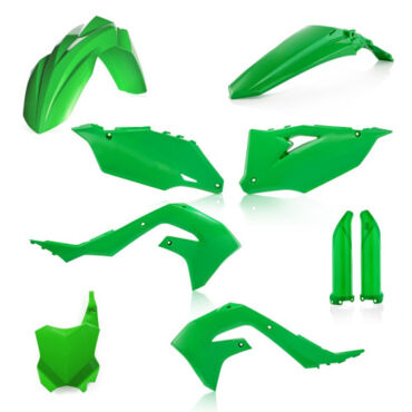 Комплект пластика Kawasaki KX250F (2021 2024), KX450F (2019 2023), цвет Зеленый (OEM 2024) - миниатюра 1