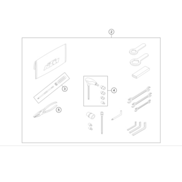 KTM штатный набор инструментов LC8 950 990 1190 1290 ( 60329099000 / 60029099000 / 61129099000 ) - миниатюра 3