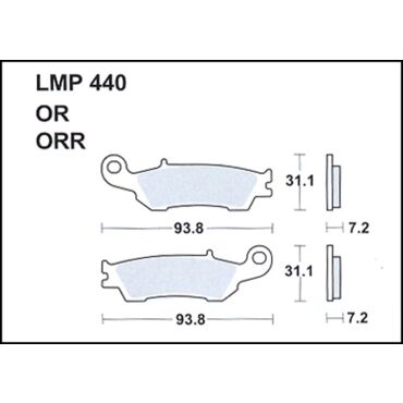 Колодки дискового тормоза AP Racing LMP440 OR (FDB2219 / FA450) - миниатюра 1