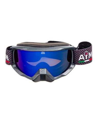 Очки снегоходные с двойной линзой AiM (PRO) 186 102 Carbon Glossy