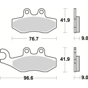 Комплект тормозных колодок Braking под мотоциклы Aprilia, Derbi, Gilera, Peugeot, Piaggio - миниатюра 1