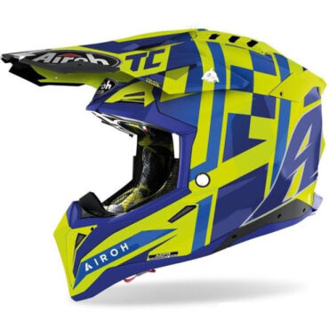 Airoh Мотошлем Aviator 3 TC21 Gloss Синий Неоновый - миниатюра 3