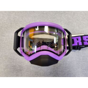 Очки зимние RSX Blizzard Winter, черный фиолетовый; двойная прозрачная линза - миниатюра 2